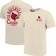 IMAGE ONE Men's Cream Louisville Cardinals Comfort Colors Mascot Overlay T-Shirt