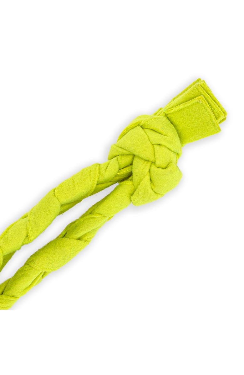 GURU Pet Dog Toy Figure 8 Squeaking Tennis Snuffle 20 Inch Rope, Alternate, color, Green