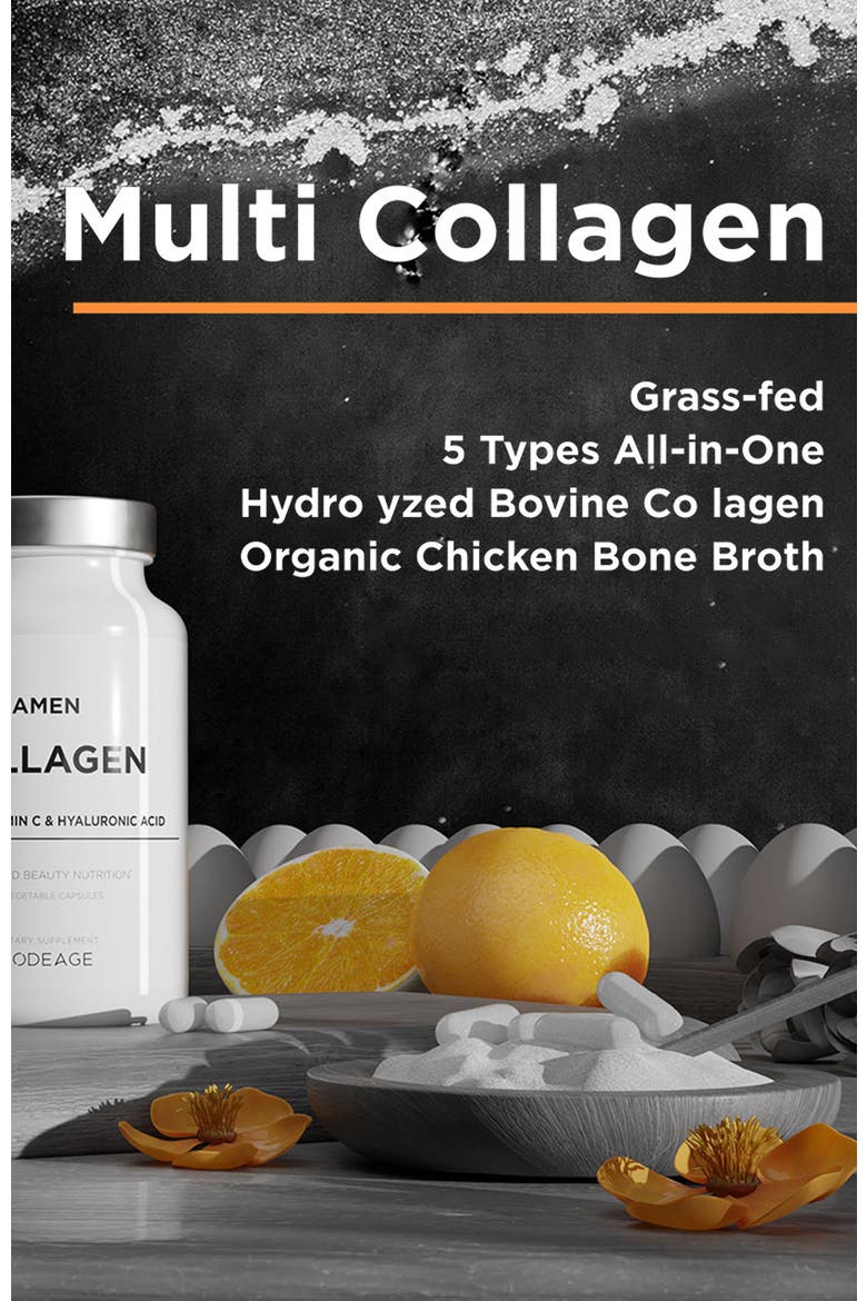 Amen Collagen Peptides + Hyaluronic Acid & Vitamin C, Alternate, color, White