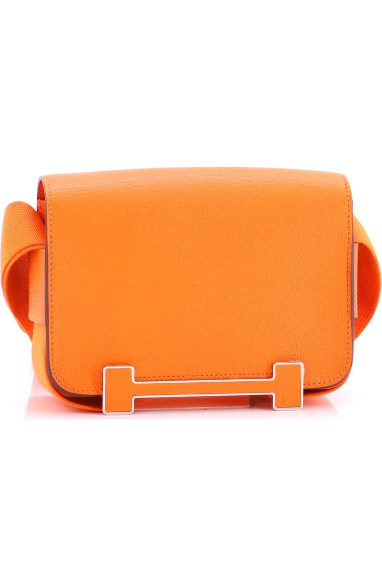 Pre-Owned Hermes Geta Bag Chevre Mysore, Alternate, color, Orange Minium