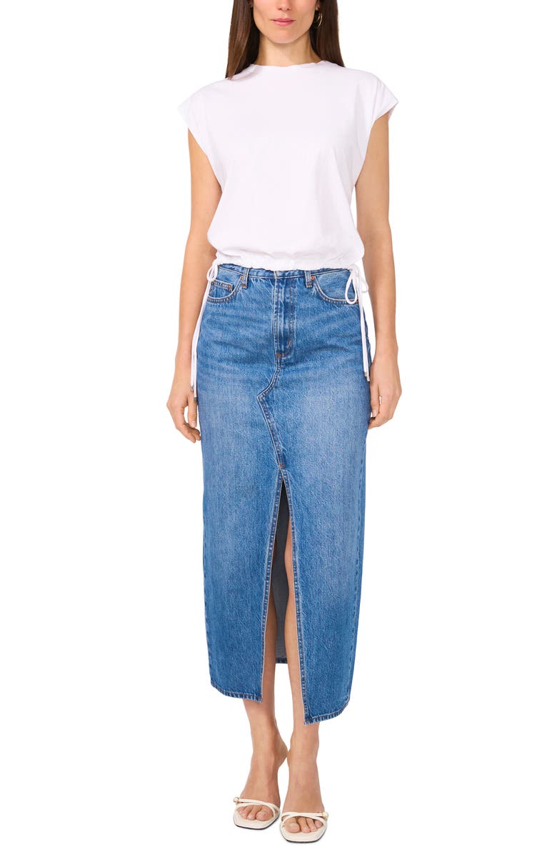 Vince Camuto Cotton Blend Bubble Top, Alternate, color, 