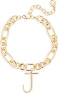 BaubleBar Initial Charm Chain Braclet