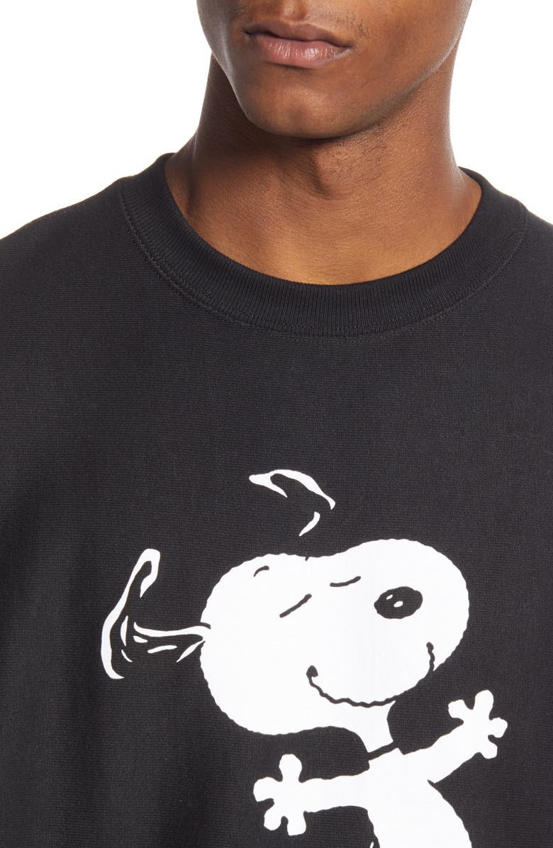 Champion x Peanuts<sup>®</sup> Dancing Snoopy Graphic Sweatshirt, Alternate, color,