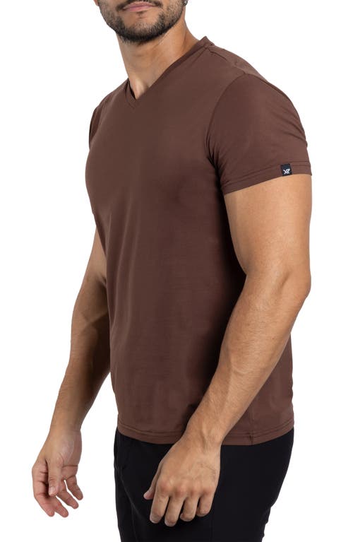 X-ray Xray V-neck Flex T-shirt In Dusty Chocolate