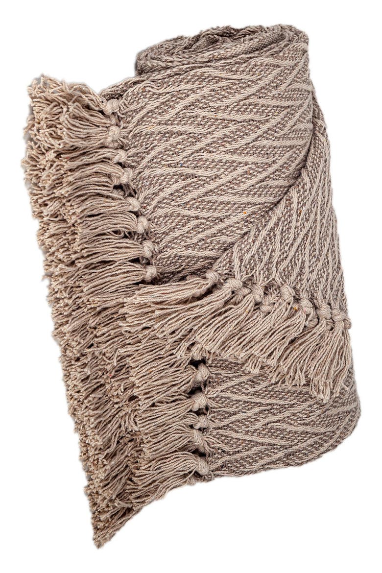 Fringe Throw Blanket, Alternate, color, BEIGE