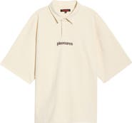 PLEASURES Cable Short Sleeve Polo