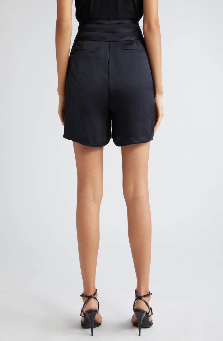Ramy Brook Joss Satin Shorts, Alternate, color, Black