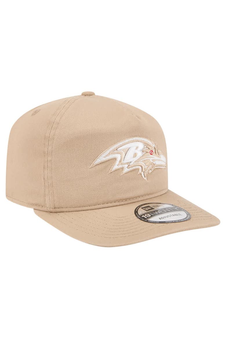 Men's New Era Tan Baltimore Ravens 19TWENTY Adjustable Hat, Alternate, color, Tan
