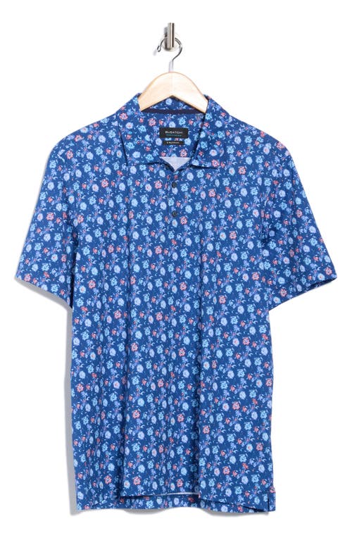 Bugatchi Victor Short Sleeve 8-way Stretch Ooohcotton® Knit Polo In Blue