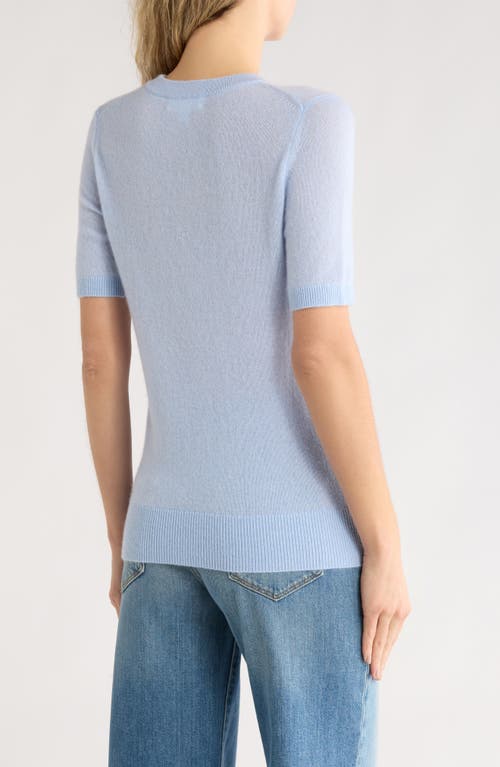 Nordstrom Short Sleeve Cashmere Sweater In Blue