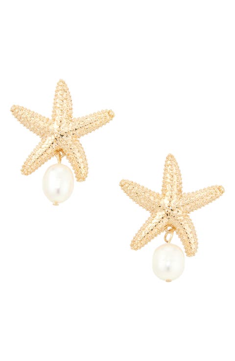 Mariam Freshwater Pearl Starfish Earrings