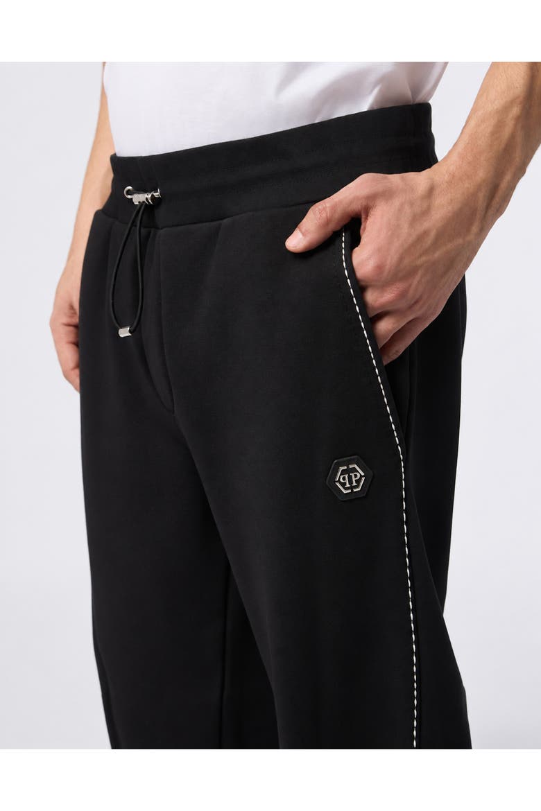 Tracksuit Pants Contrast Stitching Men, Alternate, color, black