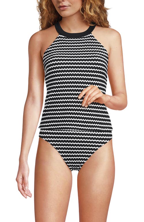 LANDS' END LANDS' END CROCHET HIGH NECK TANKINI TOP