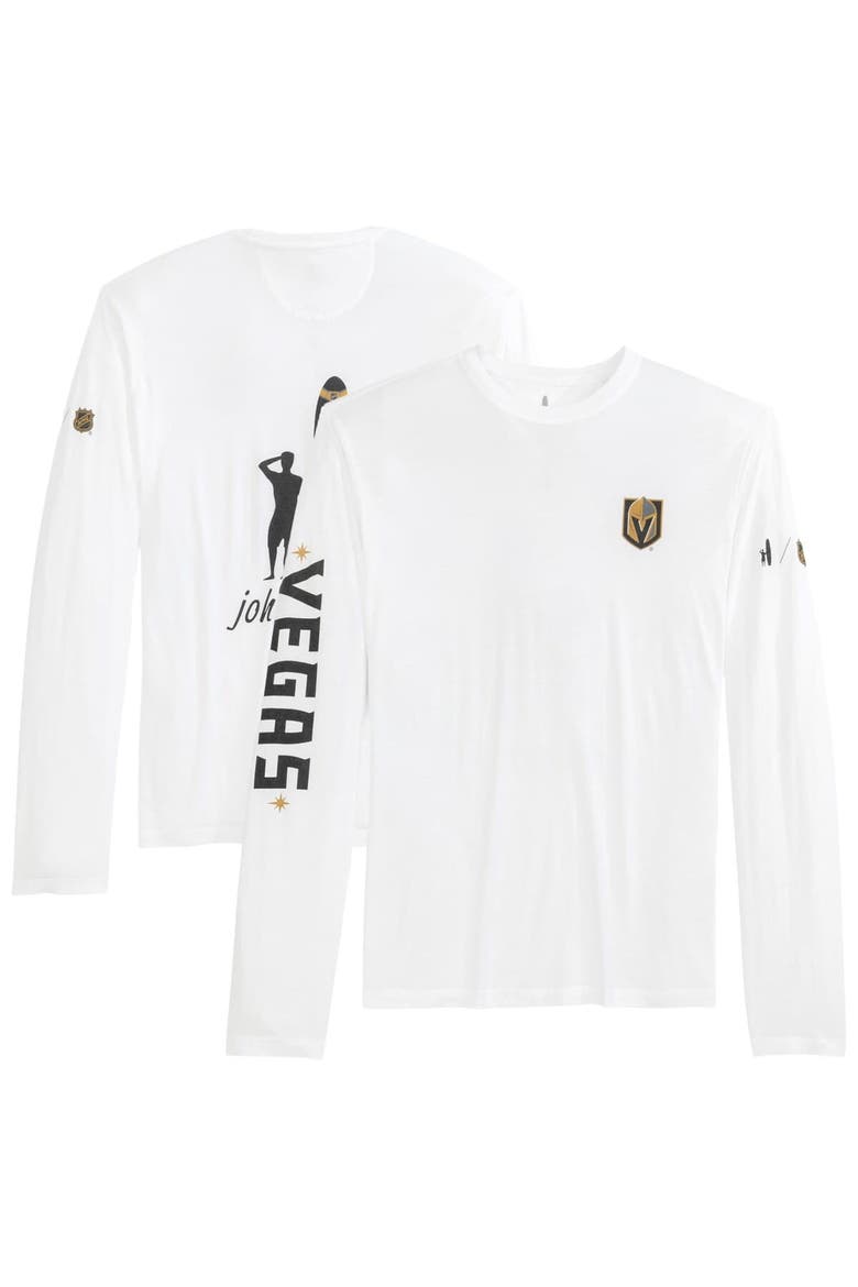 Men's johnnie-O White Vegas Golden Knights Adam Long Sleeve T-Shirt, Alternate, color, White