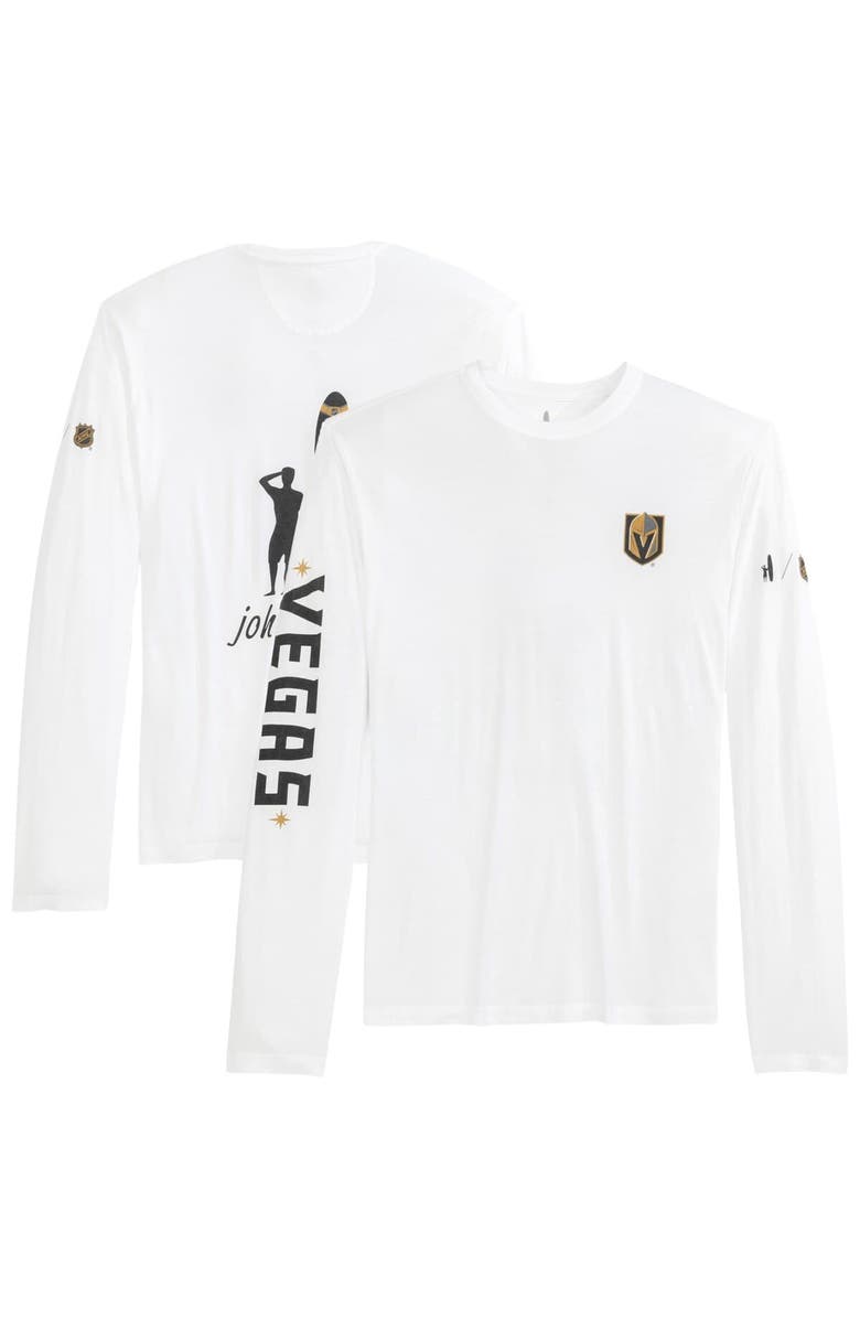 johnnie-O Men's johnnie-O White Vegas Golden Knights Adam Long Sleeve T-Shirt, Alternate, color, White