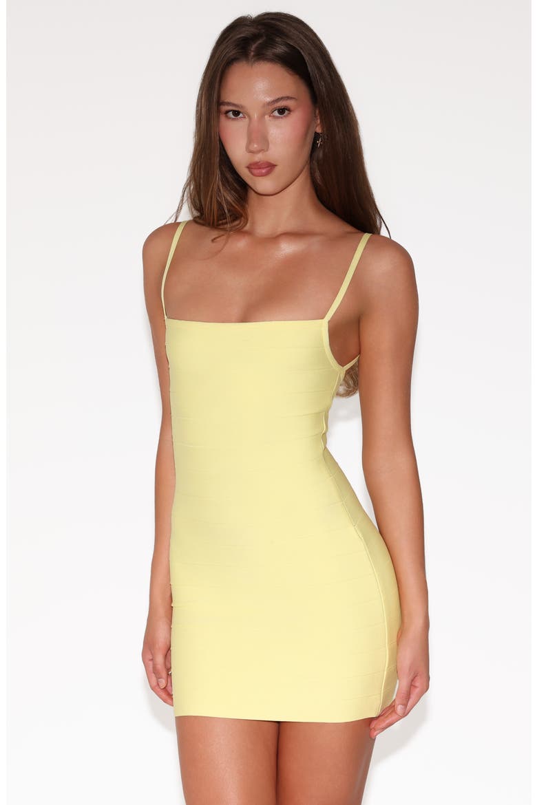 Midori Bandage Body-Con Minidress, Alternate, color, YELLOW