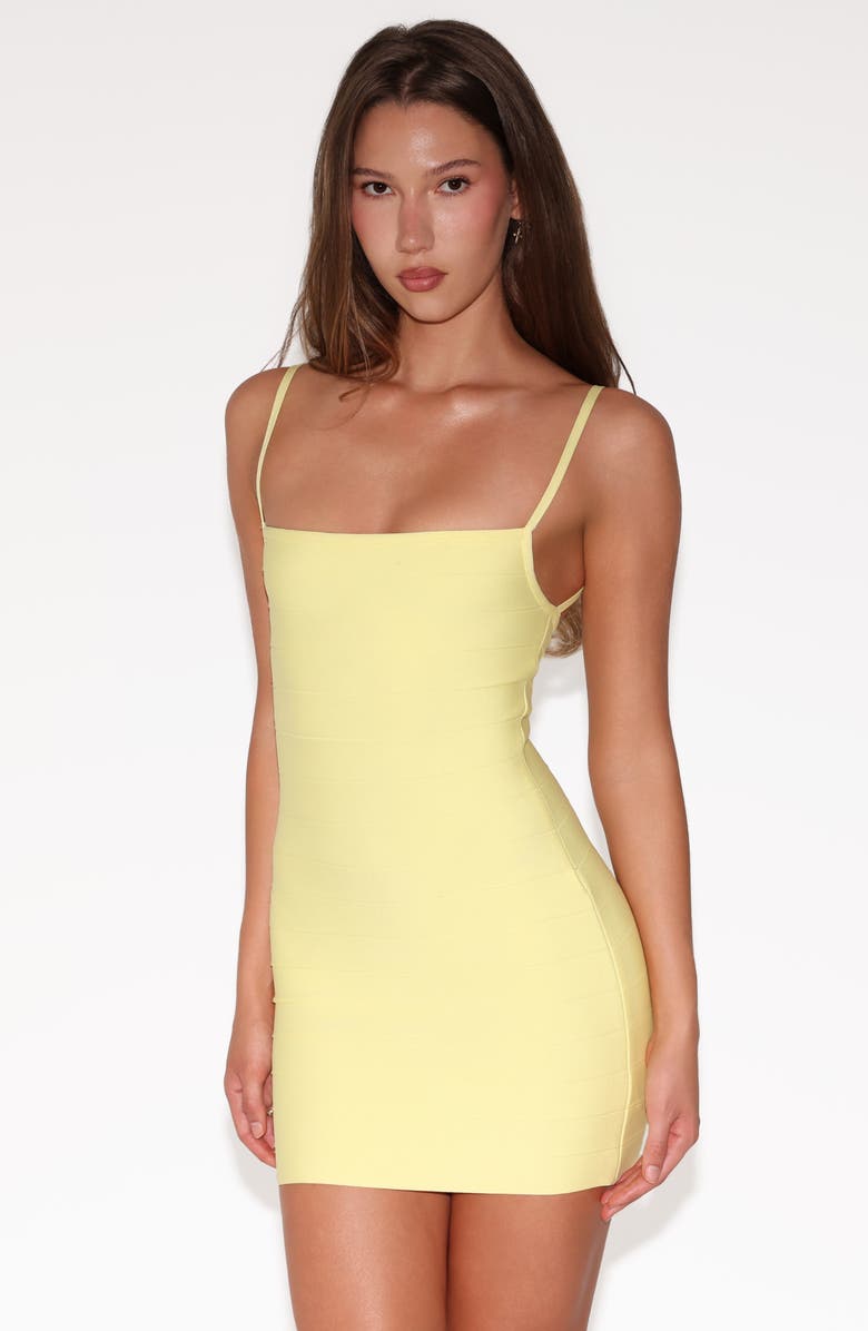 Tiger Mist Midori Bandage Body-Con Minidress, Alternate, color, Yellow
