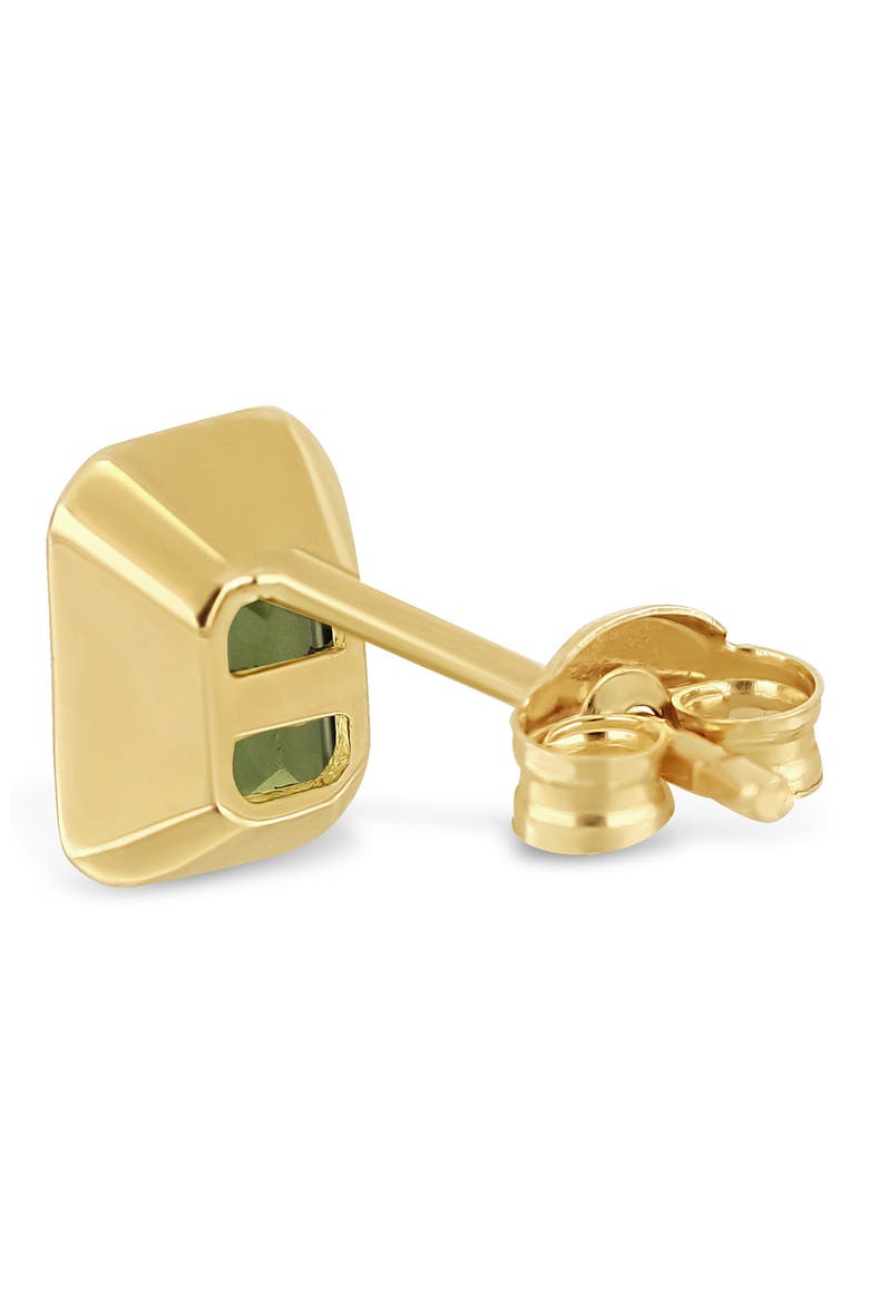 14K Gold Peridot Stud Earrings, Alternate, color, 14K YELLOW GOLD