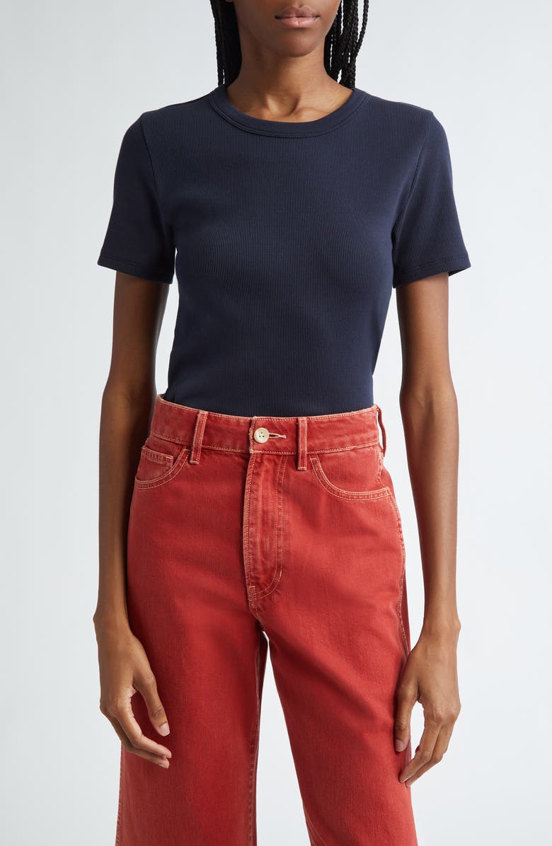 Veronica Beard Pruitt Cotton T-Shirt, Main, color, 