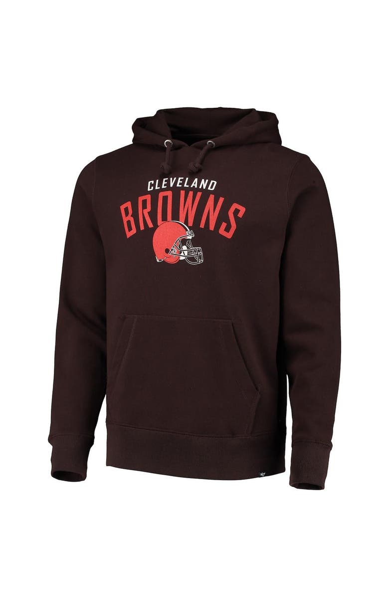 '47 Men's '47 Brown Cleveland Browns Outrush Headline Pullover Hoodie, Alternate, color, 