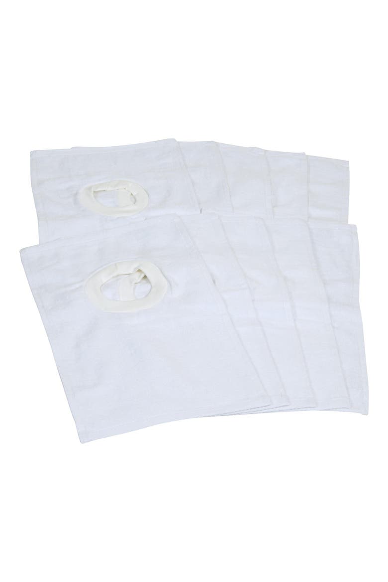 Deluxe Terry Pullover Bibs - Set of 10, Main, color, White