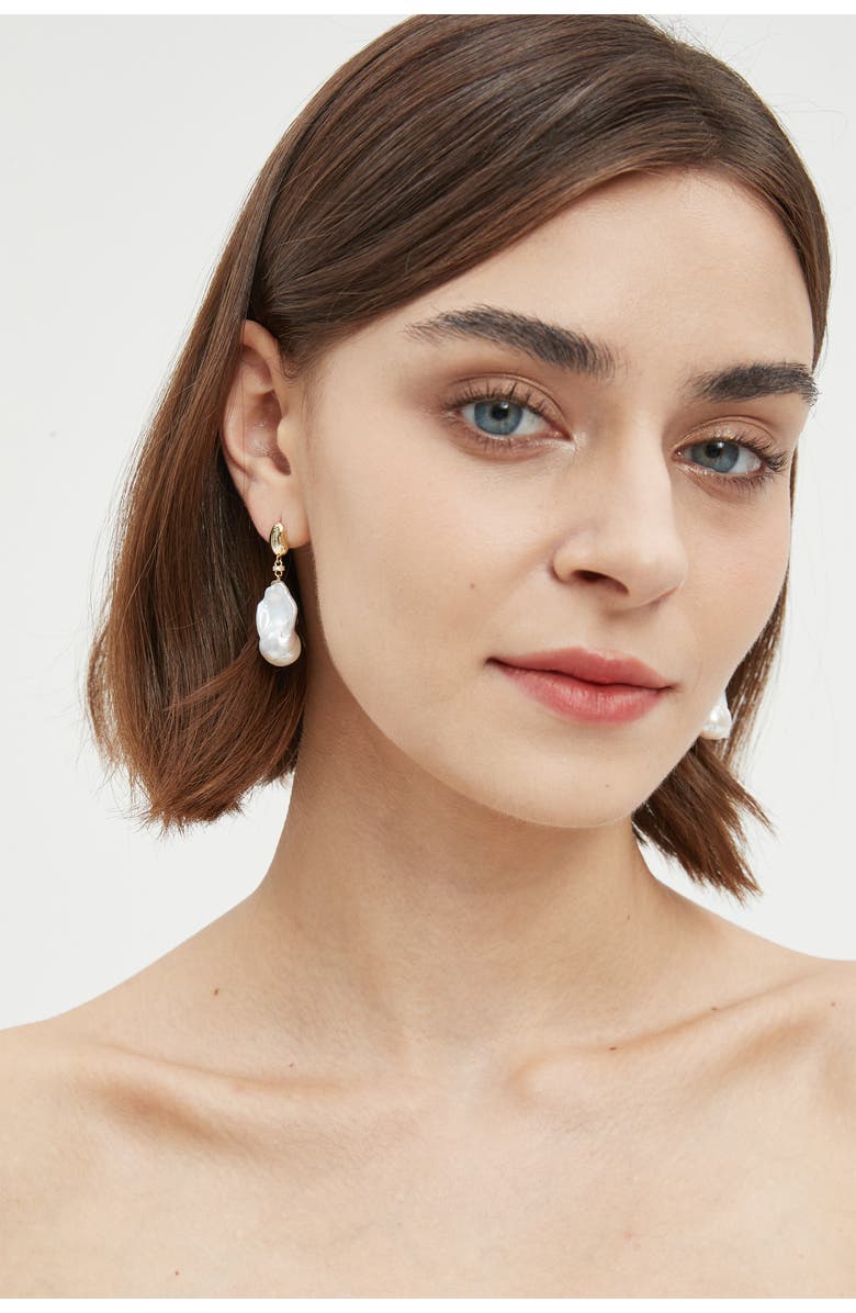 Classicharms Doris Freshwater Baroque Pearl Drop Earrings, Alternate, color, 