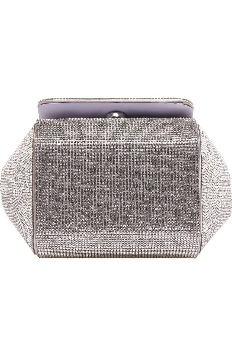 LADY COUTURE Architectural Rhinestone Evening Bag, Alternate, color, Silver