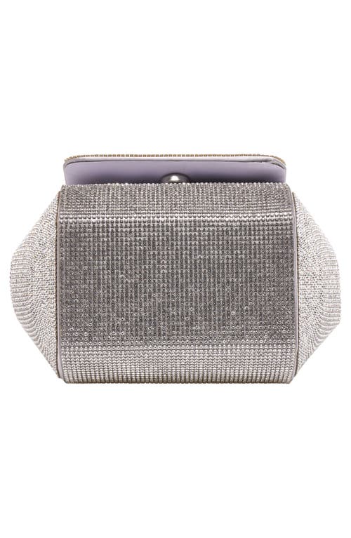 Lady Couture Architectural Rhinestone Evening Bag In Silver