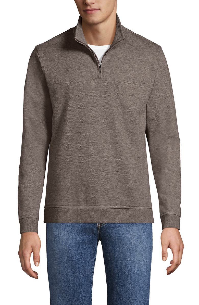 Lands' End Long Sleeve Travel Kit Pique Quarter Zip, Alternate, color, 