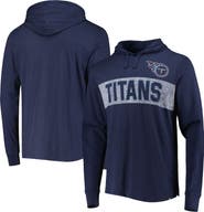 '47 Men's '47 Navy Tennessee Titans Field Franklin Hooded Long Sleeve T-Shirt