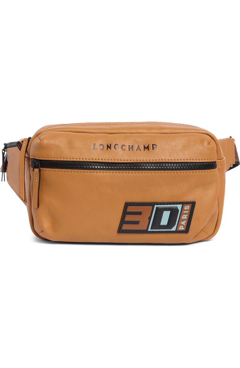 Longchamp LC3D Signature Leather Belt Bag, Main, color, Natural