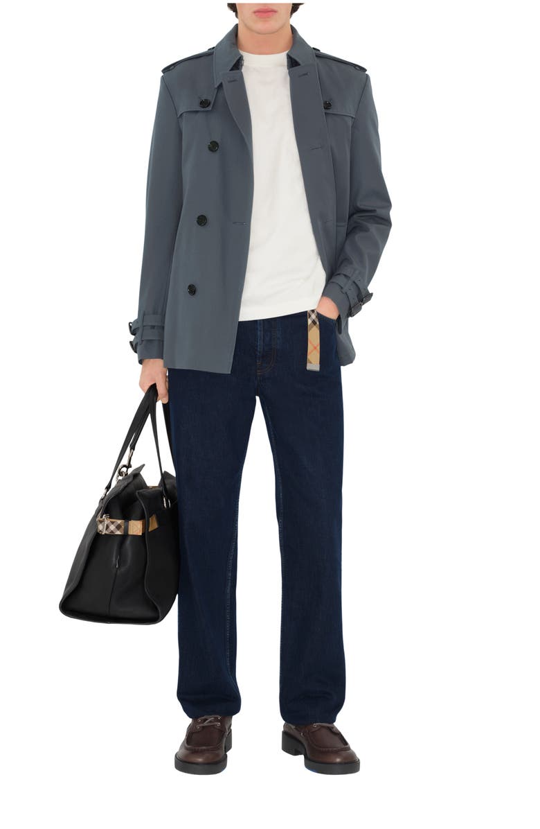 Burberry Short Gabardine Trench Coat, Main, color,