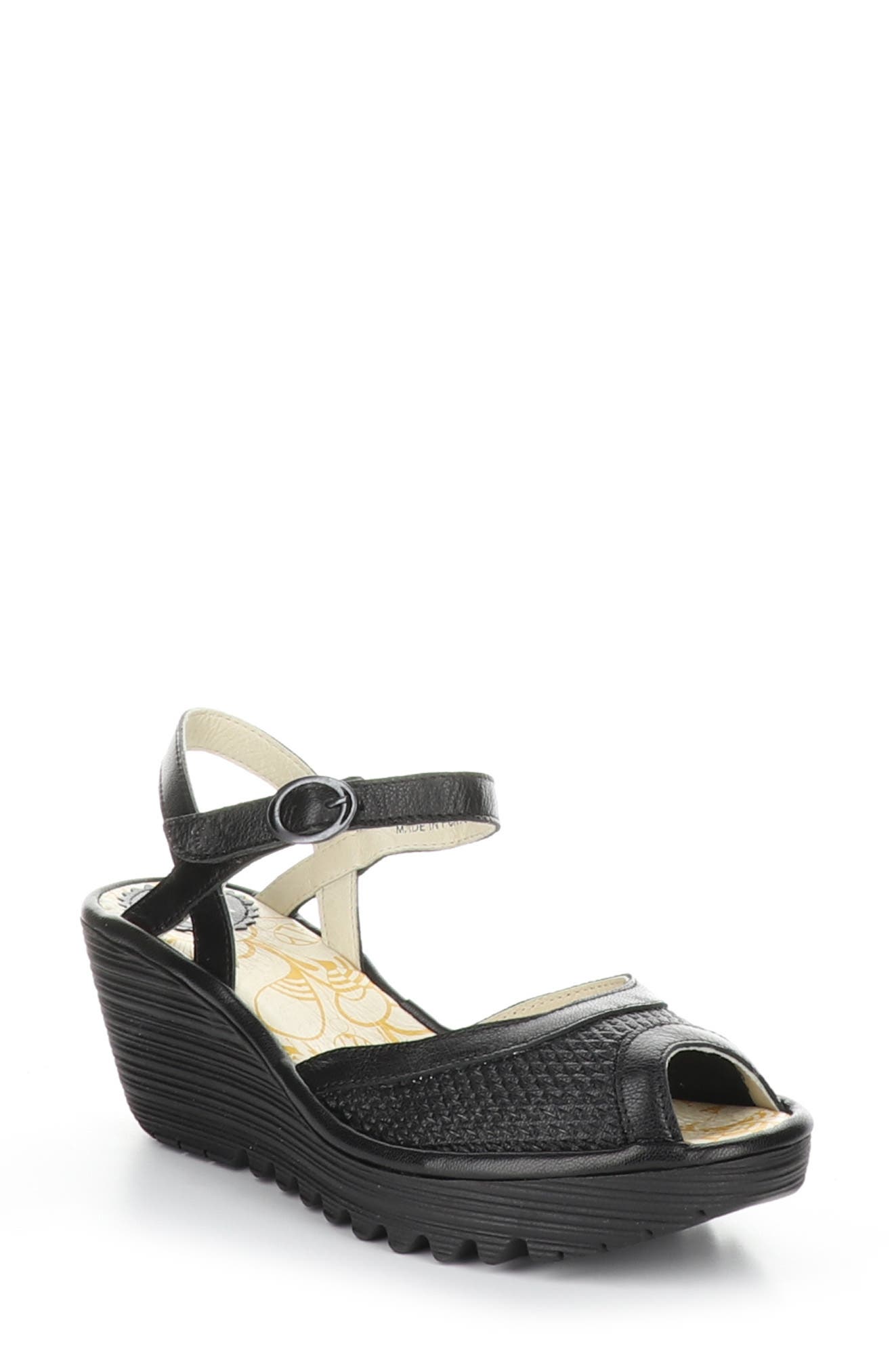 Fly London Yans Wedge Sandal, Main, color, 