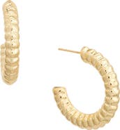 Juvell Textured Hoop Earrings