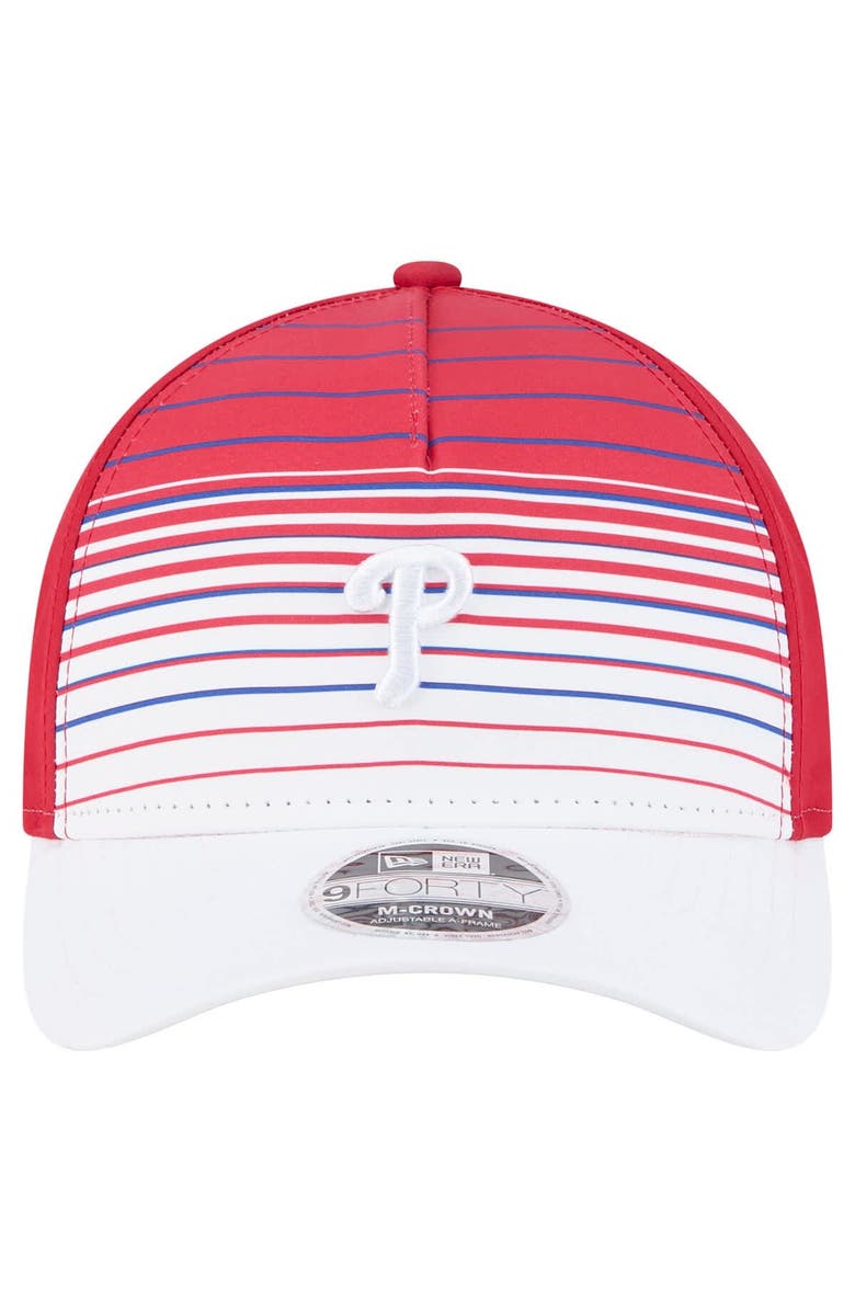 New Era Men's New Era Red Philadelphia Phillies Gradient 9FORTY M-Crown Adjustable Hat, Alternate, color, Red