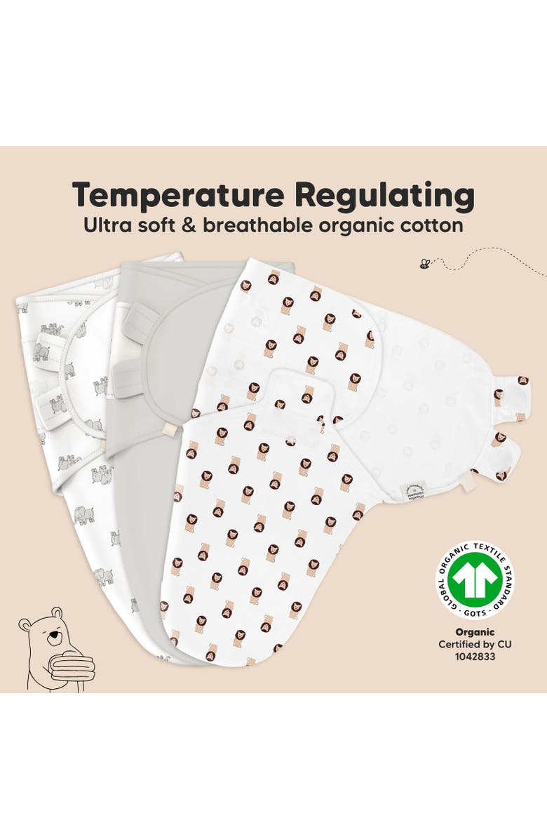 KeaBabies 3-Pack Soothe Swaddle Wraps, Alternate, color, The Wild 2