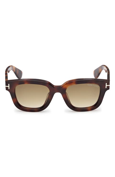 49mm Gradient Square Sunglasses