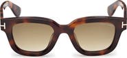 TOM FORD 49mm Gradient Square Sunglasses