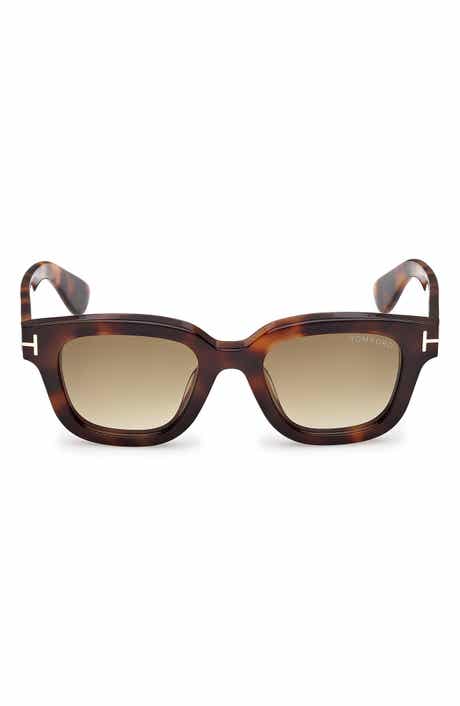 TOM FORD 49mm Gradient Square Sunglasses