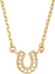 Kate Spade New York pavé horseshoe pendant necklace
