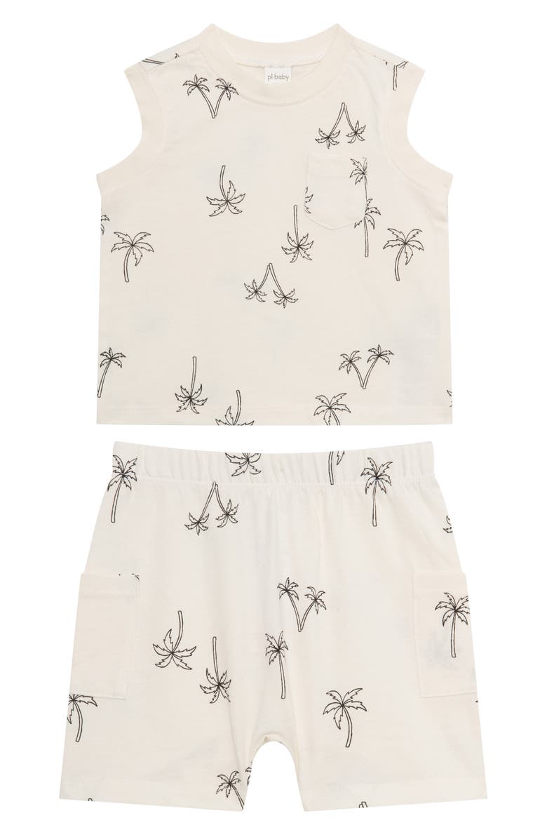 Petit Lem Kids' Palms Tank & Shorts Set, Main, color, 