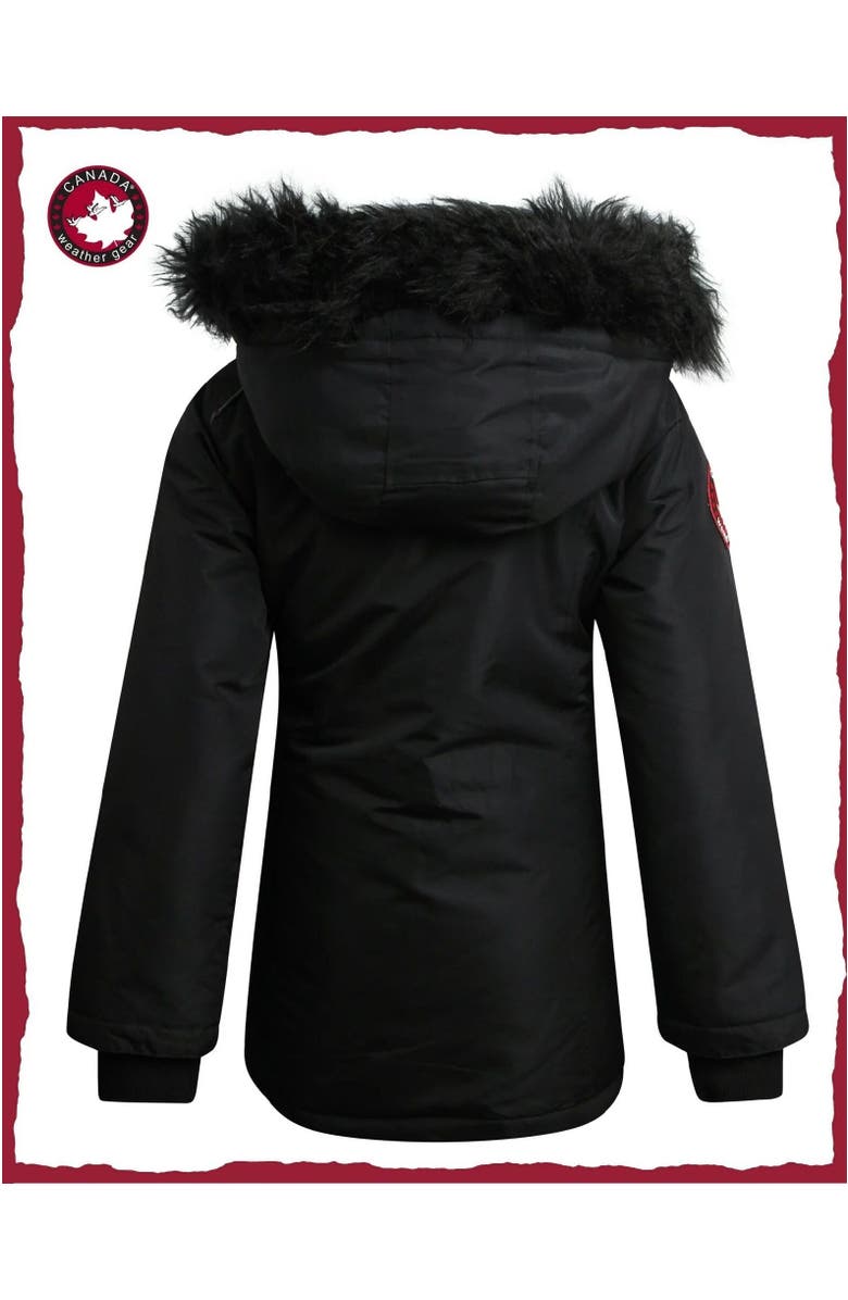 CANADA WEATHER GEAR Girls
 Winter Faux Fur Lining Ski Jacket, Alternate, color, 