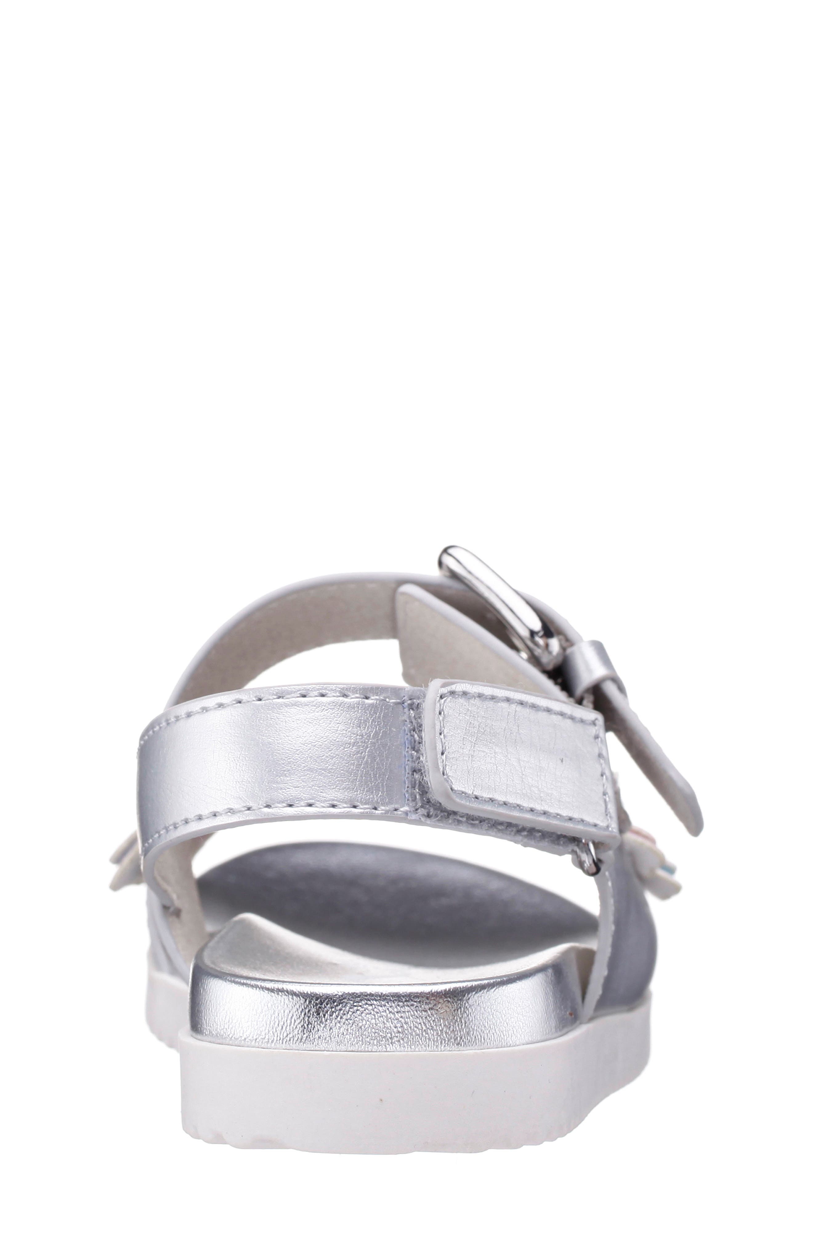 Nina Kids' Pollie Sandal, Alternate, color, Silver/Multi