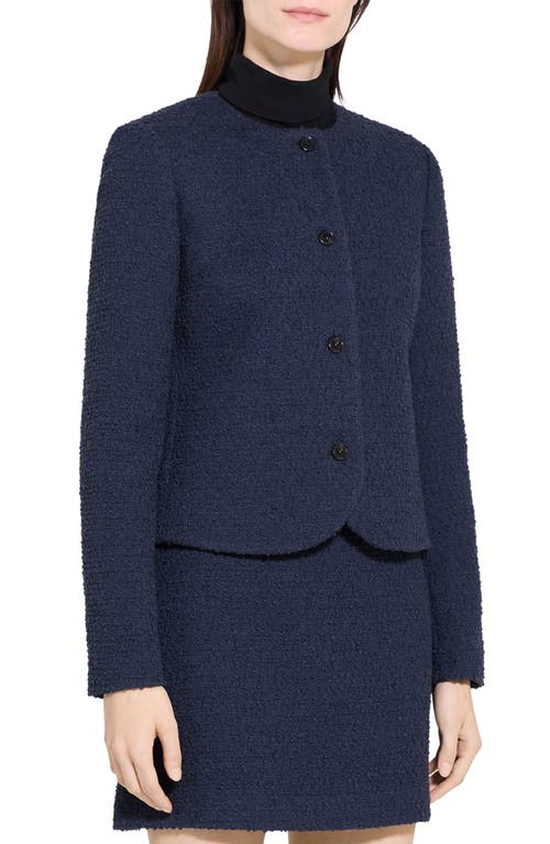 Theory Tweed Jacket In Blue