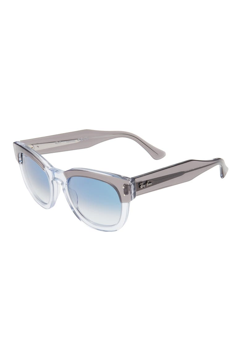 Mega Hawkeye 53mm Gradient Square Sunglasses, Alternate, color, CLEAR