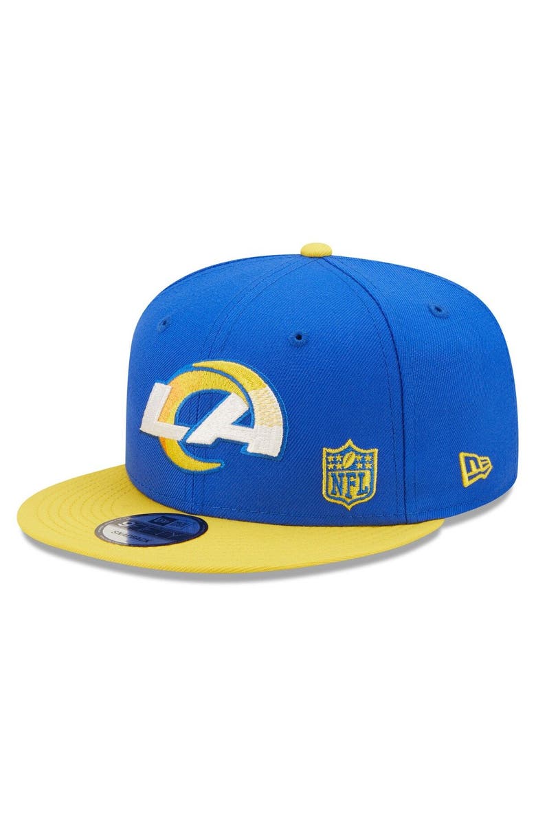 New Era Men's New Era  Royal/Gold Los Angeles Rams  Flawless 9FIFTY Snapback Hat, Main, color, 