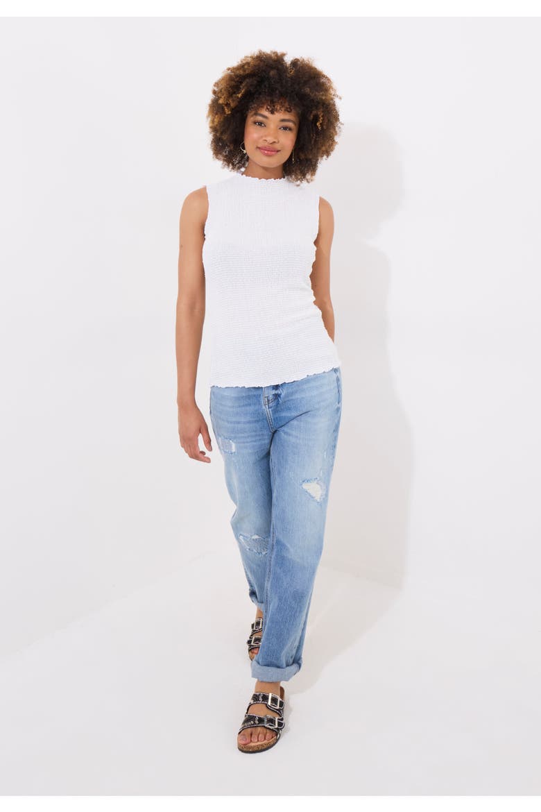 Mock Neck Tank, Alternate, color, WHITE