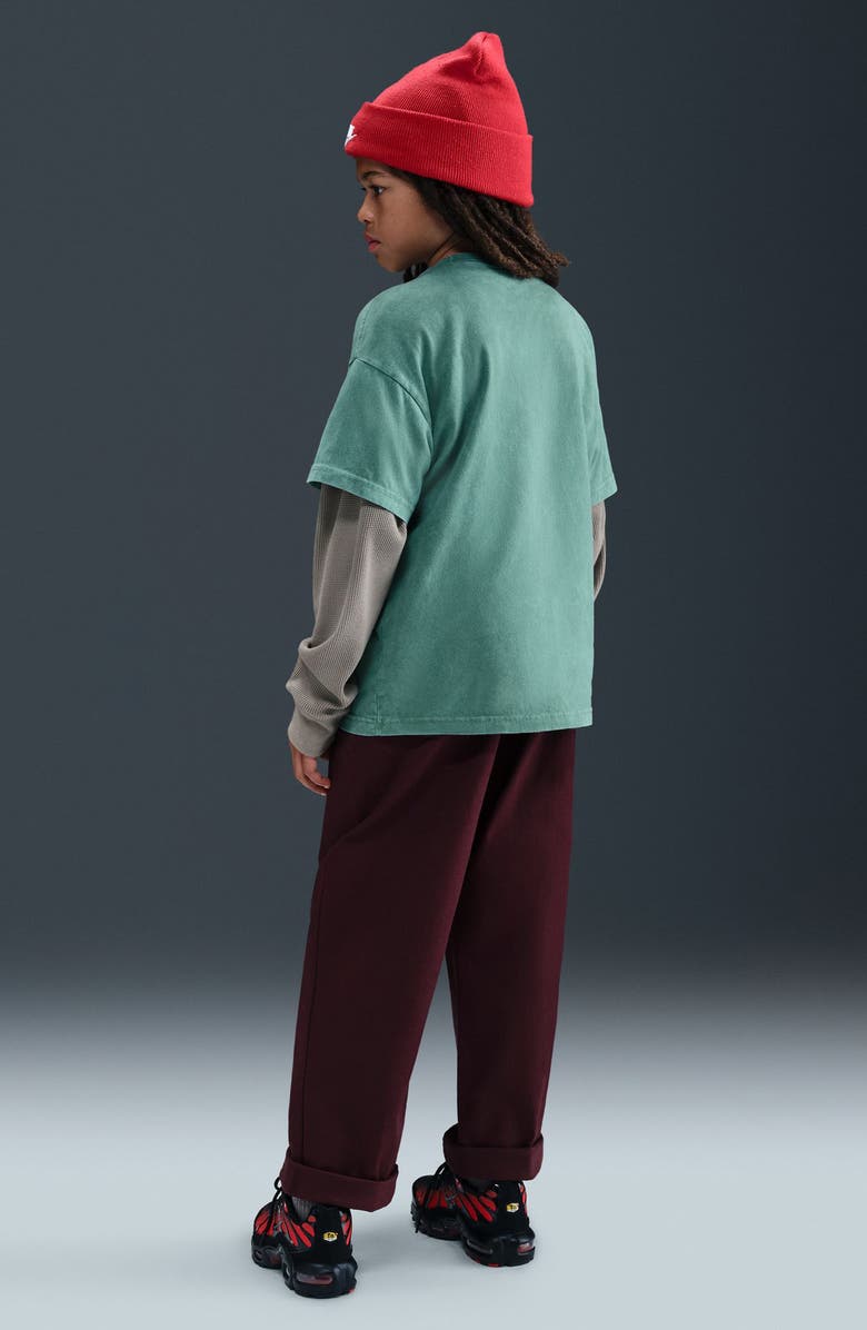 Nike Kids' Sportswear Club Washed Cotton T-Shirt, Alternate, color, Bicoastal