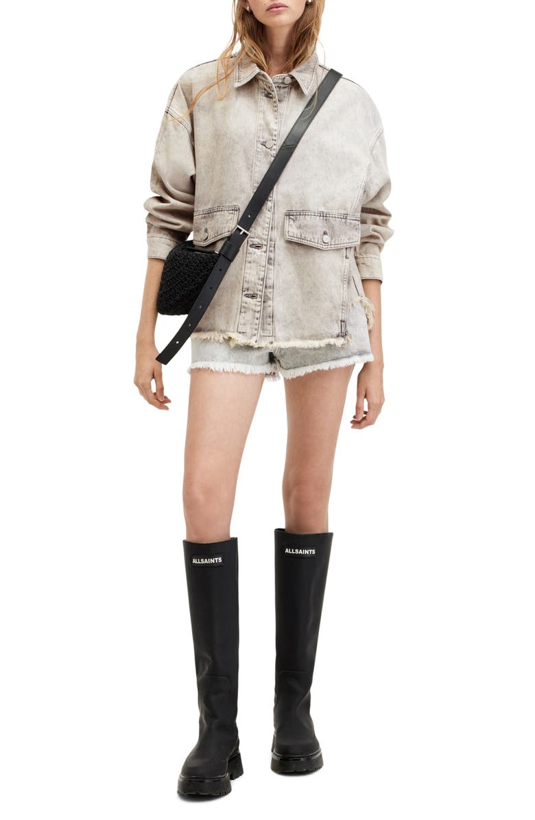 AllSaints Hettie Denim Shacket, Alternate, color, 
