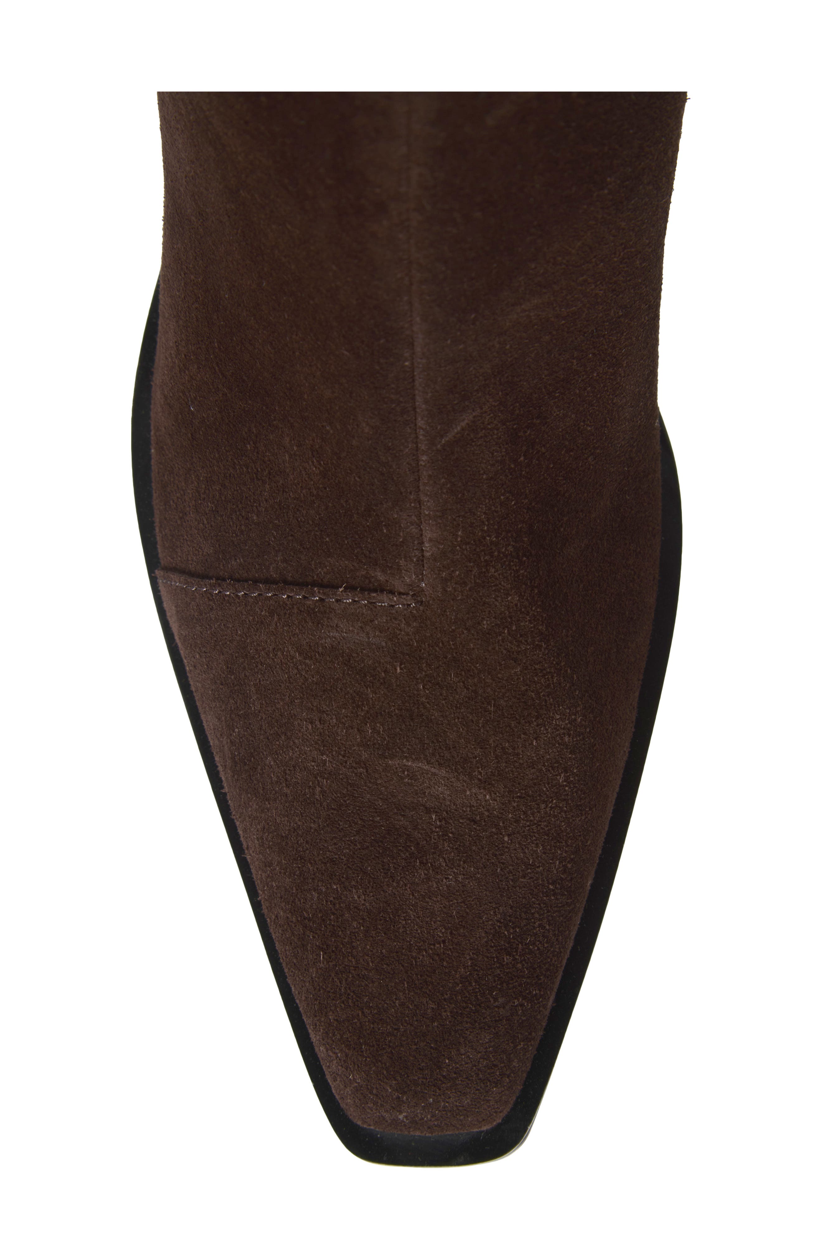 Newbury Knee High Leather Boot, Alternate, color, DARK CHOCOLATE SUEDE